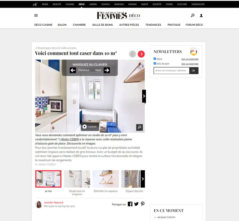 Article de blog sur LE JOURNAL DES FEMMES, consacré à notre projet SEIZE